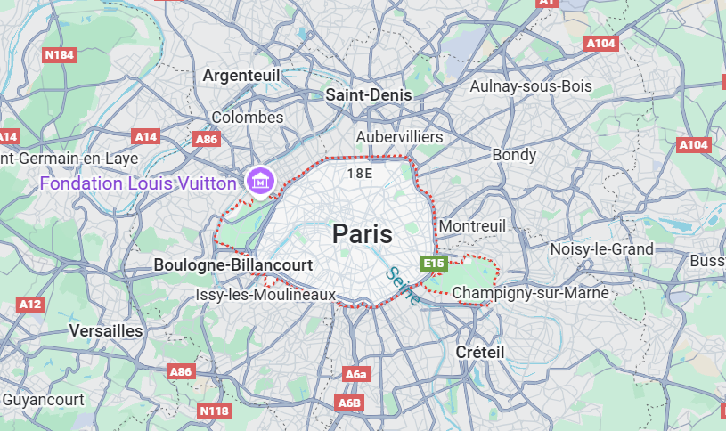Carte Google Maps - Zone d'intervention Pro Inox Dépannage